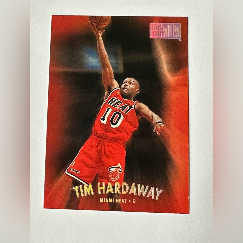 Tim Hardaway Miami Heat Red Trading Card - Basketball Collectible